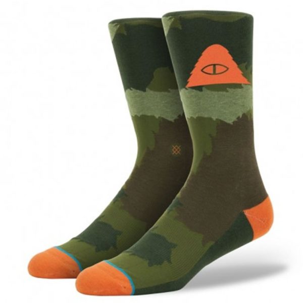 STANCE 襪子 - FURRY CAMO 森林迷彩中有橘色單眼怪 男襪 - M2000FUR 4