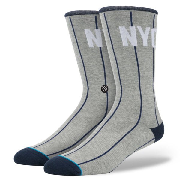 STANCE 襪子 - MLB 紐約洋基隊 NY PINSTRIPE 男襪 - M200D15NYP-GRY 4