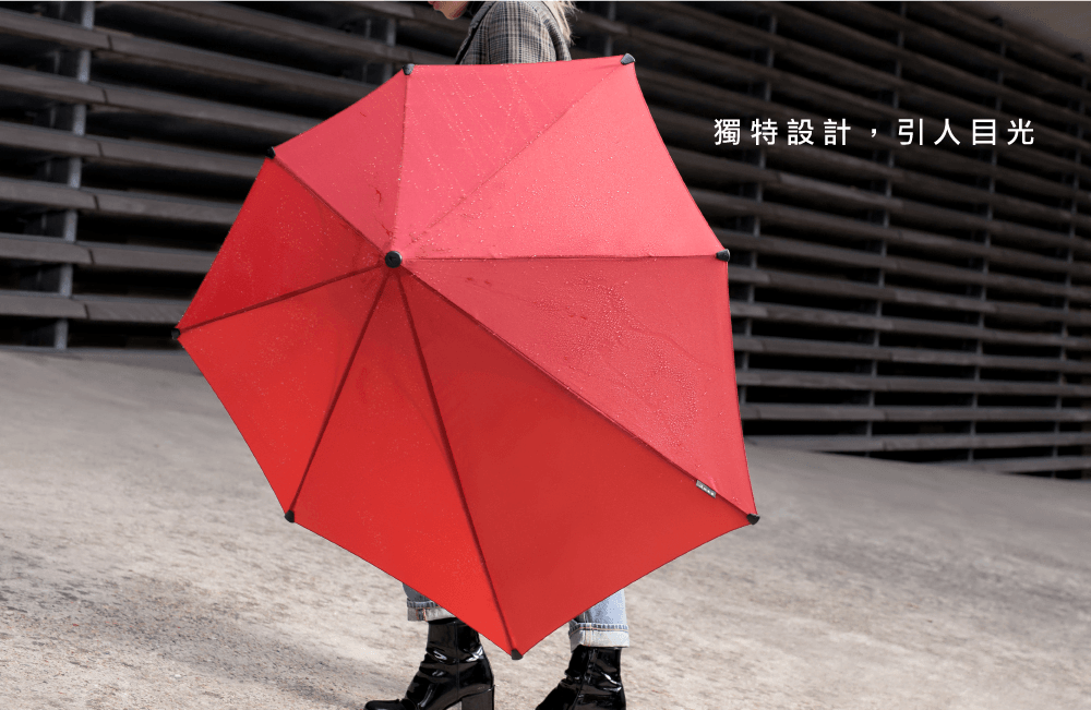 senz° 盛世 - Senz Foldable Umbrella Deluxe - 菁英自動摺疊防風傘 - Passion Red / 熱火紅 24