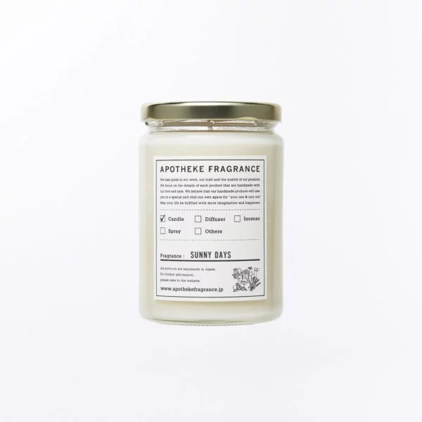 APOTHEKE FRAGRANCE – Glass Jar Candle / 玻璃罐裝蠟燭 - SUNNY DAYS 香味 9