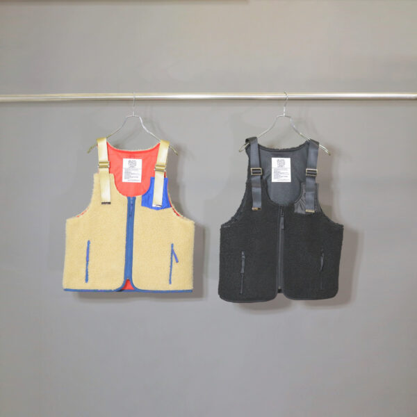 elephant TRIBAL fabrics – Boa Strap Vest (BEIGE) / 毛絨拼接背心 4