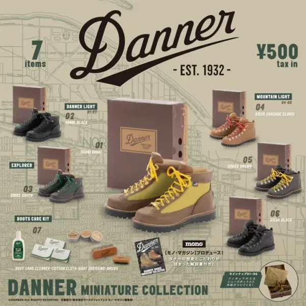 kenelephant - 美國百年 Danner 品牌 迷你微縮手工鞋靴 扭蛋（7 種款式） 13