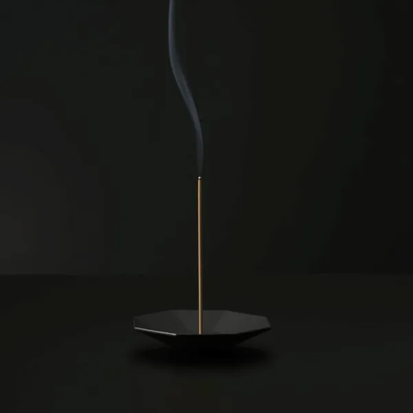 KITOWA – PORCELAIN INCENSE PLATE OCTAGON BLACK / 有田燒線八角香器皿 6