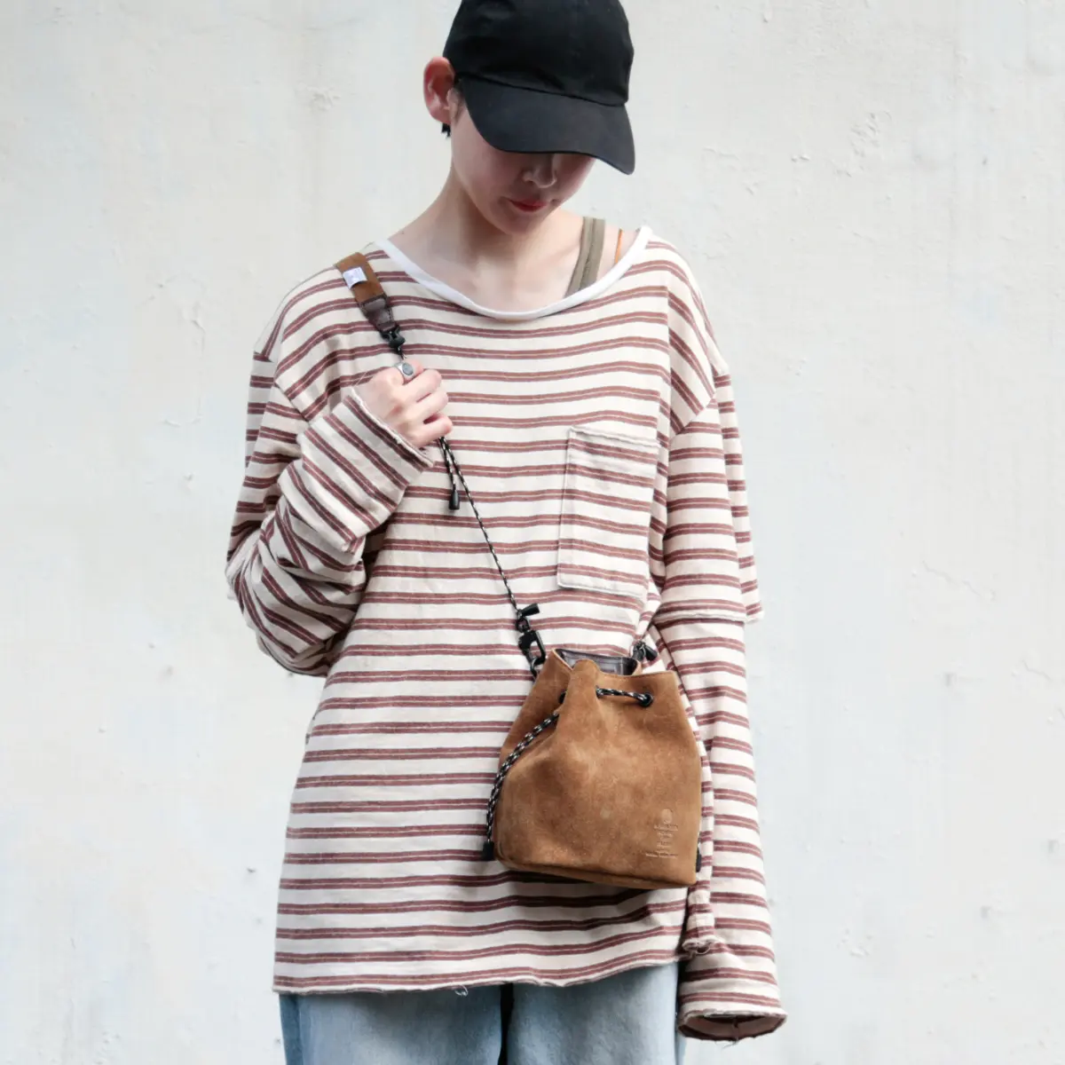 AS2OV 第八系列 – WATER PROOF SUEDE MINI DRAW STRING SHOULDER / 防潑水麂皮水桶迷你小包 80