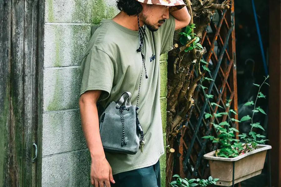 AS2OV 第八系列 – WATER PROOF SUEDE MINI DRAW STRING SHOULDER / 防潑水麂皮水桶迷你小包 87