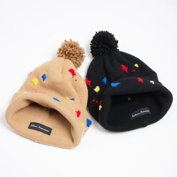 Indietro Association – IA Paint Embroidery Knit Cap 135 潑漆刺繡毛球針織帽 23