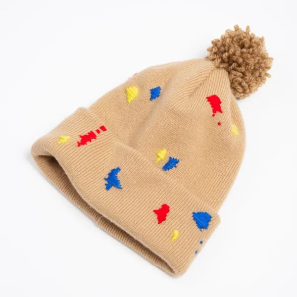 Indietro Association – IA Paint Embroidery Knit Cap 135 潑漆刺繡毛球針織帽 22