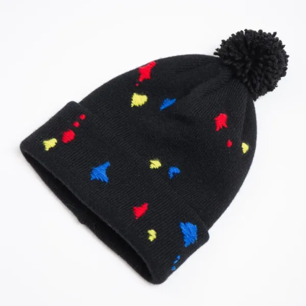 Indietro Association – IA Paint Embroidery Knit Cap 135 潑漆刺繡毛球針織帽 21
