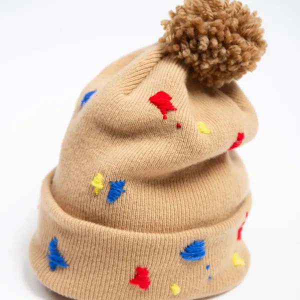 Indietro Association – IA Paint Embroidery Knit Cap 135 潑漆刺繡毛球針織帽 19