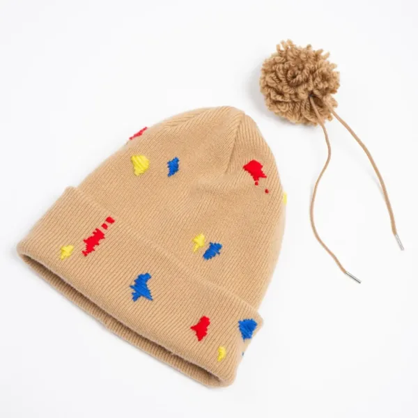 Indietro Association – IA Paint Embroidery Knit Cap 135 潑漆刺繡毛球針織帽 17