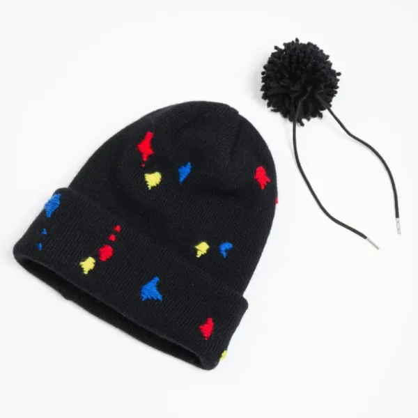 Indietro Association – IA Paint Embroidery Knit Cap 135 潑漆刺繡毛球針織帽 16